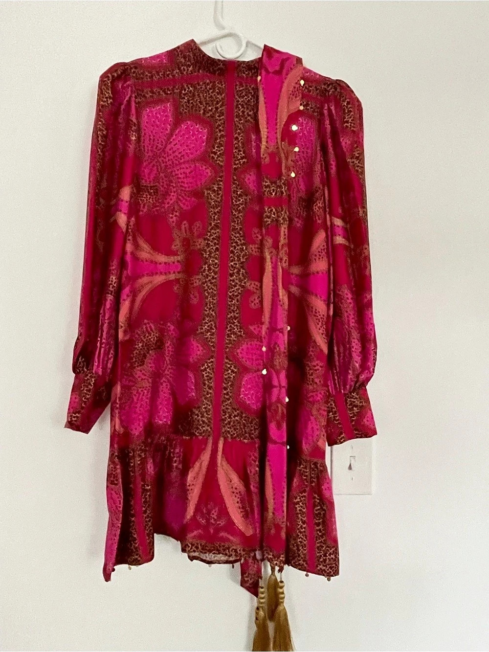 FARM Rio Leopard Forest Mini Dress Pink & Brown